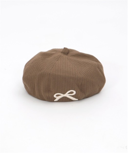 axes femme POETIQUE（アクシーズファムポエティック）の「リボン刺繍ベレー（ハンチング/ベレー帽・レディース・ブラック/ブラウン・FREE）」の5枚目の写真