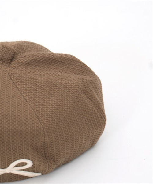 axes femme POETIQUE（アクシーズファムポエティック）の「リボン刺繍ベレー（ハンチング/ベレー帽・レディース・ブラック/ブラウン・FREE）」の8枚目の写真