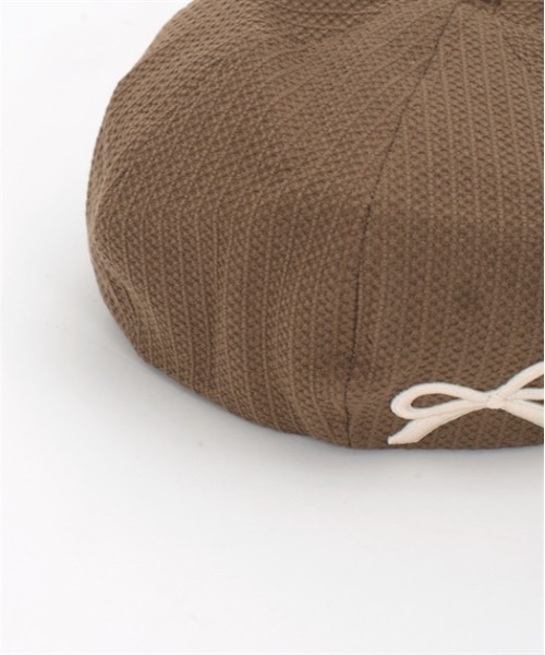 axes femme POETIQUE（アクシーズファムポエティック）の「リボン刺繍ベレー（ハンチング/ベレー帽・レディース・ブラック/ブラウン・FREE）」の9枚目の写真