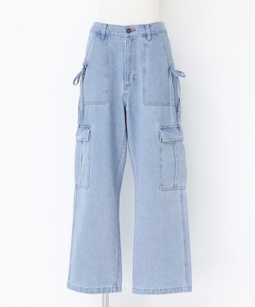 somari imagination(ソマリ イマジネーション)の「『リボン付きデニムペインターパンツ』(デニムパンツ・レディース・ブルー/インディゴブルー・S~M/L~LL/3L)」の16枚目の写真