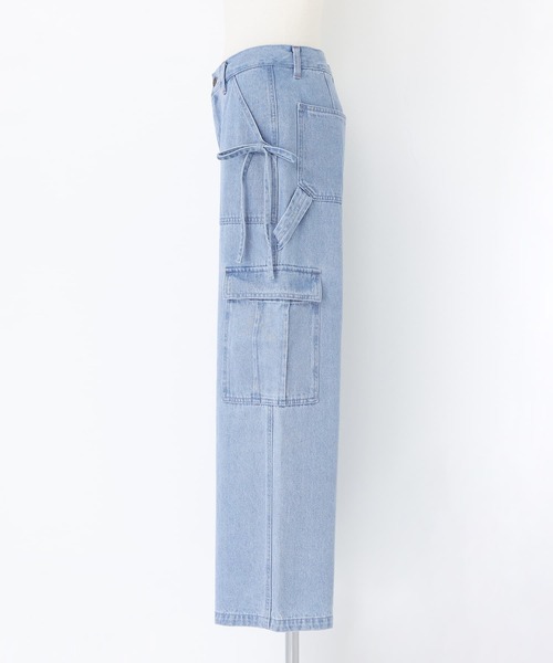 somari imagination(ソマリ イマジネーション)の「『リボン付きデニムペインターパンツ』(デニムパンツ・レディース・ブルー/インディゴブルー・S~M/L~LL/3L)」の17枚目の写真