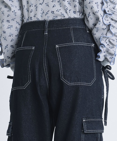somari imagination(ソマリ イマジネーション)の「『リボン付きデニムペインターパンツ』(デニムパンツ・レディース・ブルー/インディゴブルー・S~M/L~LL/3L)」の15枚目の写真