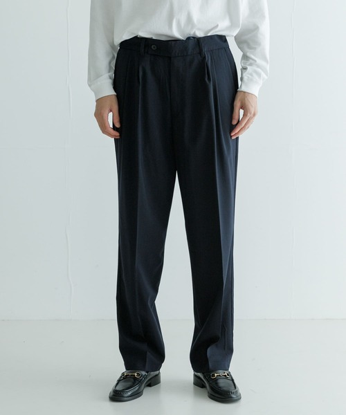 URBAN RESEARCH（アーバンリサーチ）の「ハイカウントウールテーパードスラックス（その他パンツ・メンズ・ネイビー/ブラック・LARGE/MEDIUM）」の13枚目の写真