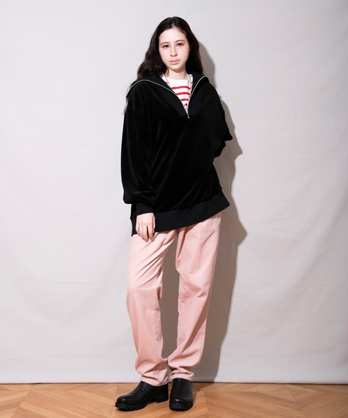 FACTOTUM（ファクトタム）の「【FACTOTUM】 8W Corduroy 1P Tapered Pants（スラックス・メンズ・ネイビー/ピンク・48/46）」の2枚目の写真