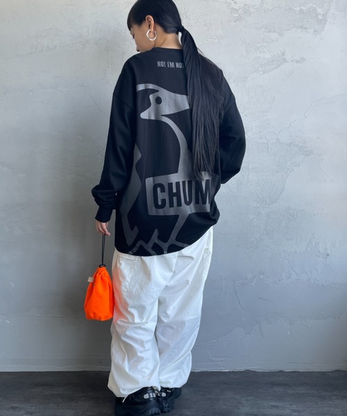 【セール】[CHUMS/チャムス] オーバーサイズ ブービーバックプリント ロングスリーブTシャツ（Tシャツ/カットソー）｜CHUMS（チャムス）