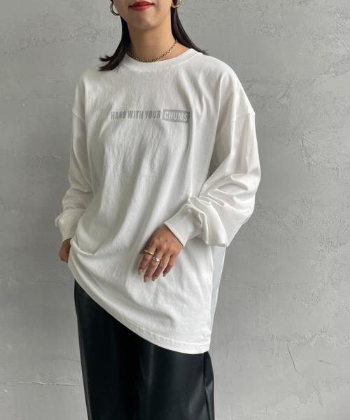 CHUMS（チャムス）の「[CHUMS/チャムス] オーバーサイズ ブービーバックプリント ロングスリーブTシャツ（Tシャツ/カットソー・レディース・ホワイト/ブラック・L/M）」の4枚目の写真