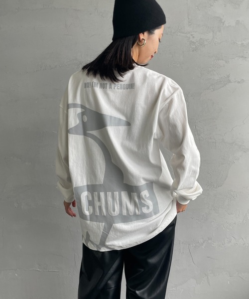 CHUMS（チャムス）の「[CHUMS/チャムス] オーバーサイズ ブービーバックプリント ロングスリーブTシャツ（Tシャツ/カットソー・レディース・ホワイト/ブラック・L/M）」の6枚目の写真