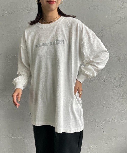 CHUMS（チャムス）の「[CHUMS/チャムス] オーバーサイズ ブービーバックプリント ロングスリーブTシャツ（Tシャツ/カットソー・レディース・ホワイト/ブラック・L/M）」の7枚目の写真