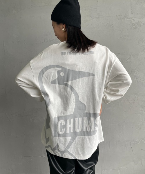 CHUMS（チャムス）の「[CHUMS/チャムス] オーバーサイズ ブービーバックプリント ロングスリーブTシャツ（Tシャツ/カットソー・レディース・ホワイト/ブラック・L/M）」の9枚目の写真