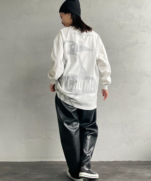 CHUMS（チャムス）の「[CHUMS/チャムス] オーバーサイズ ブービーバックプリント ロングスリーブTシャツ（Tシャツ/カットソー・レディース・ホワイト/ブラック・L/M）」の3枚目の写真