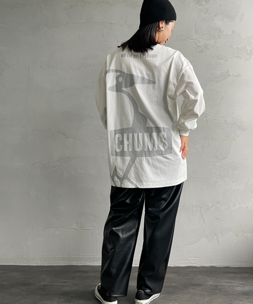 CHUMS（チャムス）の「[CHUMS/チャムス] オーバーサイズ ブービーバックプリント ロングスリーブTシャツ（Tシャツ/カットソー・レディース・ホワイト/ブラック・L/M）」の12枚目の写真