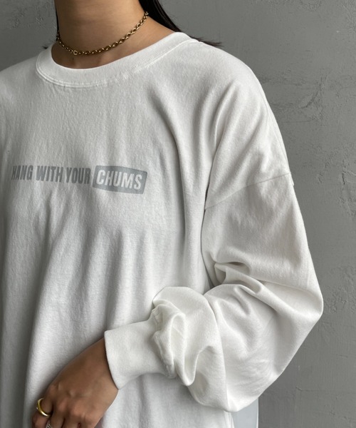 CHUMS（チャムス）の「[CHUMS/チャムス] オーバーサイズ ブービーバックプリント ロングスリーブTシャツ（Tシャツ/カットソー・レディース・ホワイト/ブラック・L/M）」の13枚目の写真