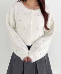 Heather | ビジューニットカーディガン　151221(カーディガン/ボレロ)