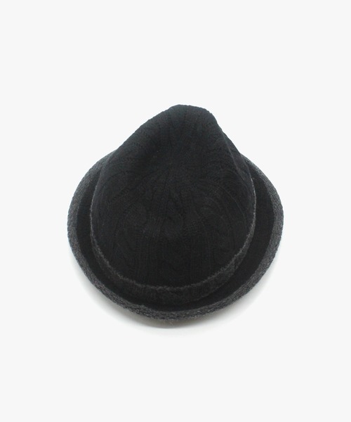 Rohw master product（ロウマスタープロダクト）の「ケーブル中折れサーモハット（ハット・メンズ・チャコール/ブラウン/ブラック・FREE）」の7枚目の写真