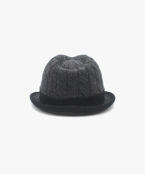 Rohw master product（ロウマスタープロダクト）の「ケーブル中折れサーモハット（ハット・メンズ・チャコール/ブラウン/ブラック・FREE）」の10枚目の写真