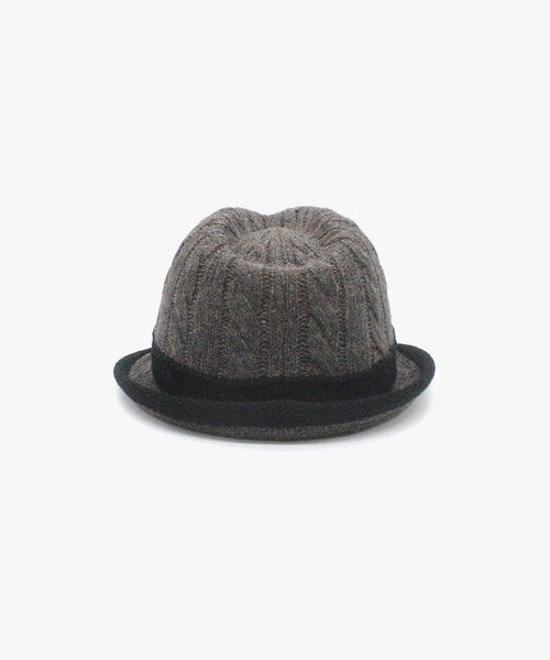 Rohw master product（ロウマスタープロダクト）の「ケーブル中折れサーモハット（ハット・メンズ・チャコール/ブラウン/ブラック・FREE）」の13枚目の写真