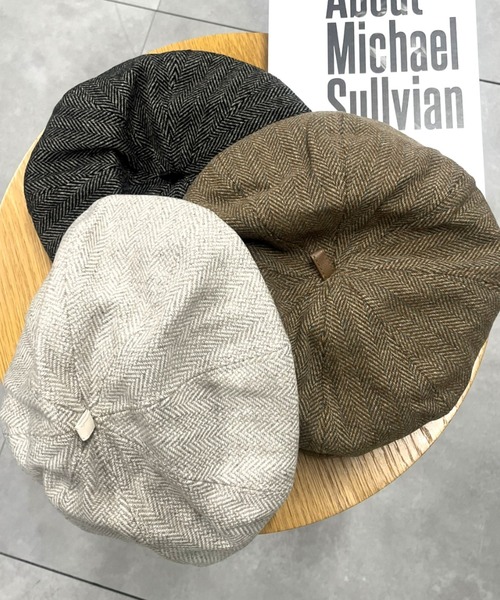 LAC-VERT（ラック・ヴェール）の「ツイルチェックベレー帽（ハンチング/ベレー帽・レディース・アイボリー/グレー/ベージュ・FREE）」の5枚目の写真