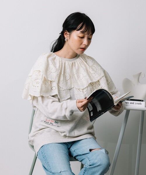 FREAK'S STORE（フリークスストア）の「刺繍スカラップボレロ/付け襟（付け襟・レディース・ナチュラル・ﾌﾘ-）」の8枚目の写真