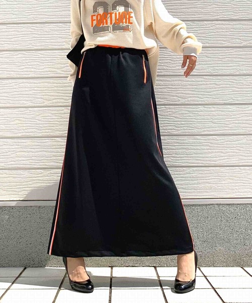 Q(キュー)の「トラックスカート(スカート・レディース・ブラック/グレー・MEDIUM)」の22枚目の写真