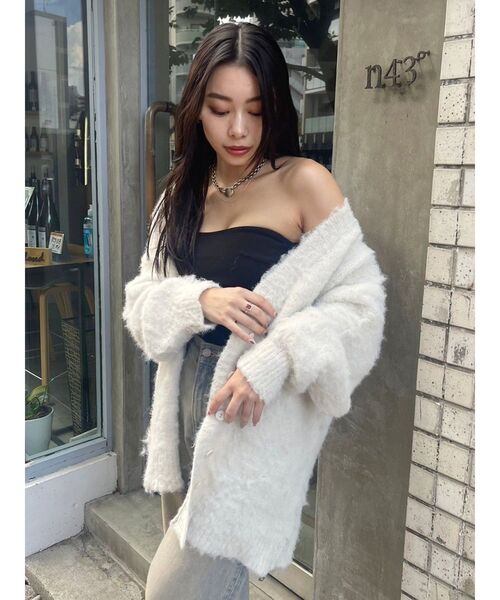 【セール】【WEB限定】ソフトシャギーニットカーディガン（ニット/セーター）｜EVRIS（エヴリス）