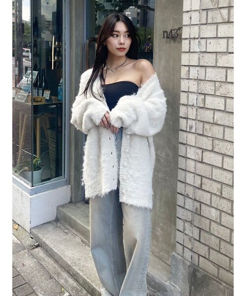 【セール】【WEB限定】ソフトシャギーニットカーディガン（ニット/セーター）｜EVRIS（エヴリス）