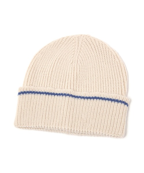 LAKOLE(ラコレ)の「ラインニットワッチ / 149315(ニットキャップ/ビーニー・メンズ・ネイビー/カーキ/ブラック/オフホワイト・9)」の2枚目の写真