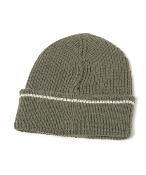 LAKOLE(ラコレ)の「ラインニットワッチ / 149315(ニットキャップ/ビーニー・メンズ・ネイビー/カーキ/ブラック/オフホワイト・9)」の3枚目の写真