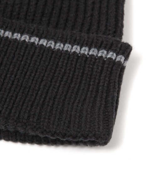 LAKOLE(ラコレ)の「ラインニットワッチ / 149315(ニットキャップ/ビーニー・メンズ・ネイビー/カーキ/ブラック/オフホワイト・9)」の7枚目の写真