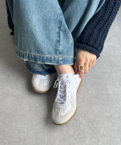 DouDou（ドゥドゥ）の「GERMAN TRAINER（スニーカー・レディース・ブラック/ホワイト・37/38）」の4枚目の写真