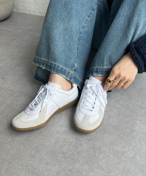 DouDou（ドゥドゥ）の「GERMAN TRAINER（スニーカー・レディース・ブラック/ホワイト・37/38）」の5枚目の写真