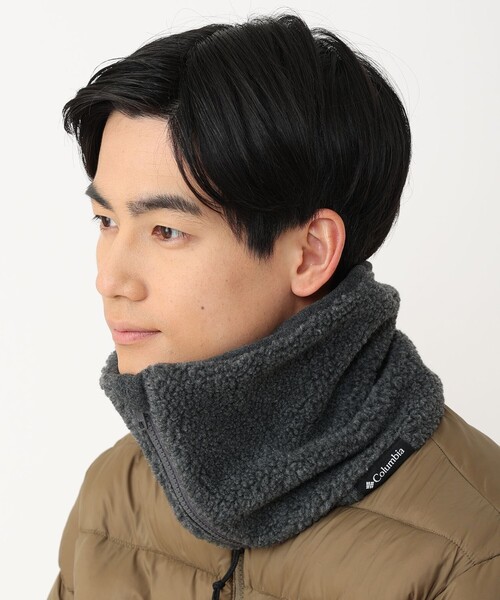 Columbia（コロンビア）の「Columbia／オウルピーク ネックゲイター フロントジップ ボア フリース／コロンビア（ネックウォーマー/スヌード・レディース・ベージュ/ブラウン/グレー/ブラック・ONE SIZE）」の3枚目の写真