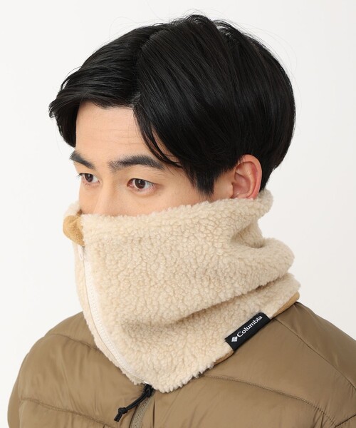 Columbia（コロンビア）の「Columbia／オウルピーク ネックゲイター フロントジップ ボア フリース／コロンビア（ネックウォーマー/スヌード・レディース・ベージュ/ブラウン/グレー/ブラック・ONE SIZE）」の8枚目の写真