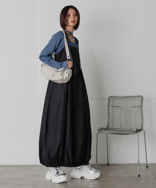 PAGEBOY（ページボーイ）の「タックコクーンワンピース（ワンピース・レディース・ブラック/ベージュ・FREE）」の8枚目の写真