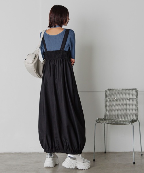 PAGEBOY（ページボーイ）の「タックコクーンワンピース（ワンピース・レディース・ブラック/ベージュ・FREE）」の7枚目の写真