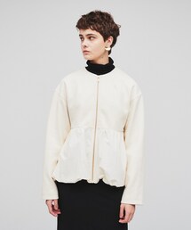 cloenc | 【手洗い可／着映え】レザーライクペプラムブルゾン(ブルゾン)