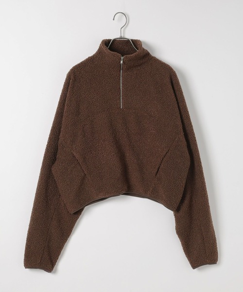 LOWRYS FARM（ローリーズファーム）の「ボアハーフジップＬＳ 150559（ニット/セーター・レディース・ブラック/アイボリー/ブラウン・FREE）」の3枚目の写真