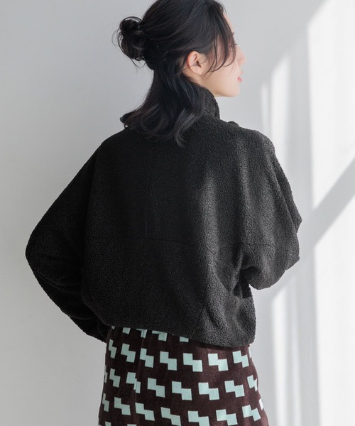 LOWRYS FARM（ローリーズファーム）の「ボアハーフジップＬＳ 150559（ニット/セーター・レディース・ブラック/アイボリー/ブラウン・FREE）」の20枚目の写真