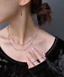 ISOOK | 【ISOOK / アイスー】2連デザインボールチェーンネックレス  / レディース シルバー ZOZOTOWN限定(ネックレス)