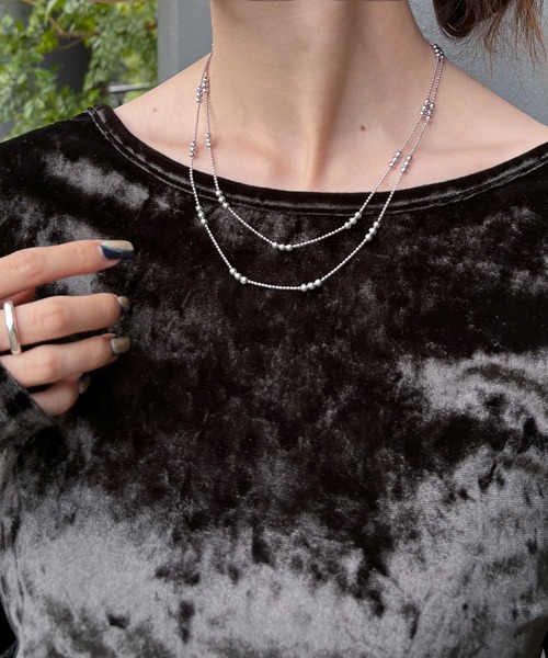 ISOOK（アイスー）の「【ISOOK / アイスー】2連デザインボールチェーンネックレス  / レディース シルバー ZOZOTOWN限定（ネックレス・レディース・シルバー・FREE）」の10枚目の写真