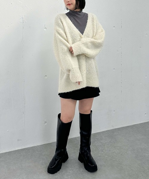 archives(アルシーヴ)の「フィルムラメブークレミドルニットカーディガン(ニット/セーター・レディース・グレー/ブルー/アイボリー/オレンジ・MEDIUM)」の19枚目の写真