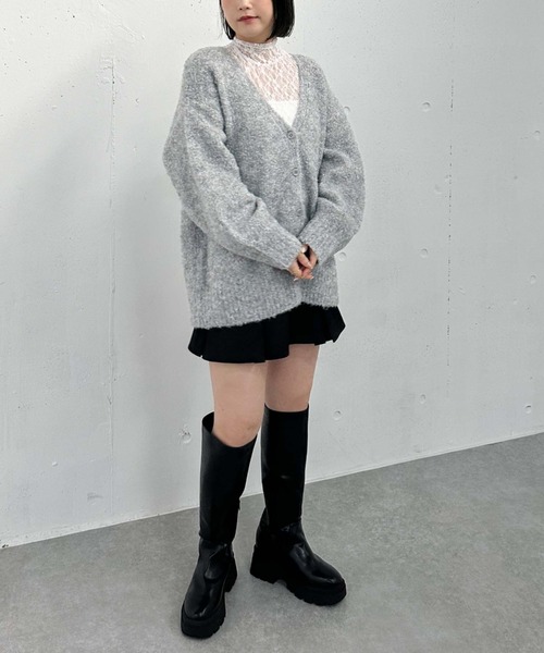 archives(アルシーヴ)の「フィルムラメブークレミドルニットカーディガン(ニット/セーター・レディース・グレー/ブルー/アイボリー/オレンジ・MEDIUM)」の14枚目の写真