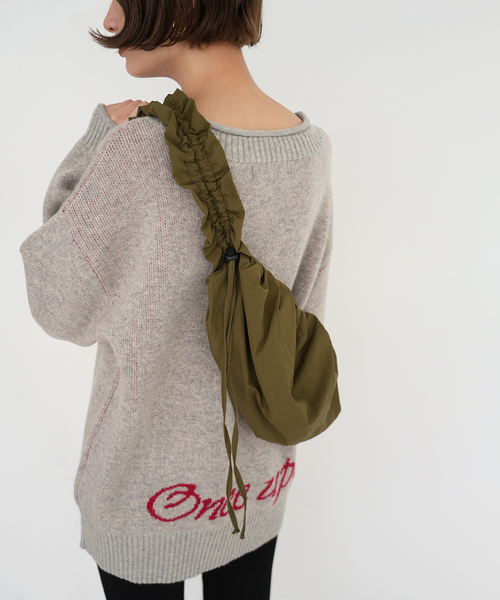 SLOBE citron.（スローブシトロン）の「《WEB限定》SLOBE citron. Nylon Frill shoulder BAG（ショルダーバッグ・レディース・グレー/ブラック/カーキ・FREE）」の22枚目の写真