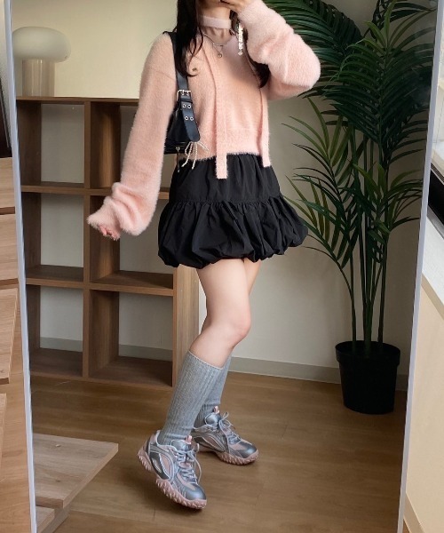 nemne store(ネンネストア)の「【Seoup】ニットチョーカーVプルニット(ニット/セーター・レディース・グレー/ブルー系/ピンク系・フリー)」の10枚目の写真