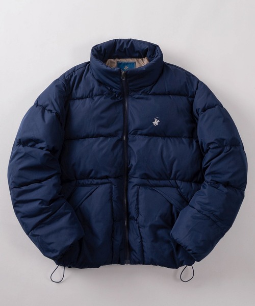 BEVERLY HILLS POLO CLUB（ビバリーヒルズポロクラブ）の「【71】【BEVERLY HILLS POLO CLUB/ビバリーヒルズポロクラブ】ブランドロゴ ワンポイント刺繍 パディングスタンドジャケット ファイバーダウンジャケット/撥水/防風（ダウンジャケット/コート・レディース・ブルー/ライトブラウン/ブラック/カーキ/ライトグレー/ダークブラウン系/ブラック系/ライトグレー系/グリーン系/ブルー系・M/L/XL）」の10枚目の写真