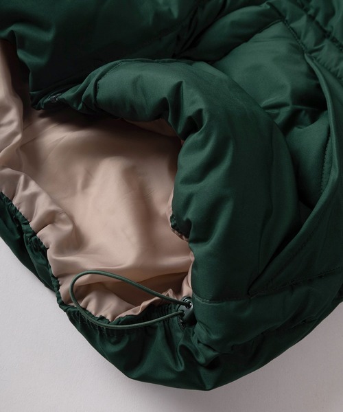 BEVERLY HILLS POLO CLUB（ビバリーヒルズポロクラブ）の「【71】【BEVERLY HILLS POLO CLUB/ビバリーヒルズポロクラブ】ブランドロゴ ワンポイント刺繍 パディングスタンドジャケット ファイバーダウンジャケット/撥水/防風（ダウンジャケット/コート・レディース・ブルー/ライトブラウン/ブラック/カーキ/ライトグレー/ダークブラウン系/ブラック系/ライトグレー系/グリーン系/ブルー系・M/L/XL）」の15枚目の写真