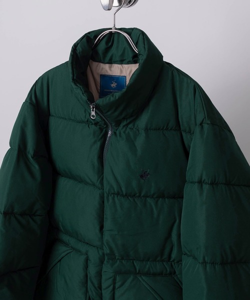 BEVERLY HILLS POLO CLUB（ビバリーヒルズポロクラブ）の「【71】【BEVERLY HILLS POLO CLUB/ビバリーヒルズポロクラブ】ブランドロゴ ワンポイント刺繍 パディングスタンドジャケット ファイバーダウンジャケット/撥水/防風（ダウンジャケット/コート・レディース・ブルー/ライトブラウン/ブラック/カーキ/ライトグレー/ダークブラウン系/ブラック系/ライトグレー系/グリーン系/ブルー系・M/L/XL）」の19枚目の写真
