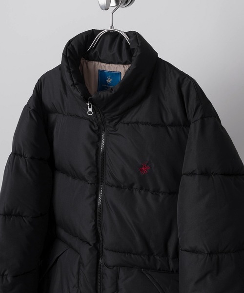 BEVERLY HILLS POLO CLUB（ビバリーヒルズポロクラブ）の「【71】【BEVERLY HILLS POLO CLUB/ビバリーヒルズポロクラブ】ブランドロゴ ワンポイント刺繍 パディングスタンドジャケット ファイバーダウンジャケット/撥水/防風（ダウンジャケット/コート・レディース・ブルー/ライトブラウン/ブラック/カーキ/ライトグレー/ダークブラウン系/ブラック系/ライトグレー系/グリーン系/ブルー系・M/L/XL）」の20枚目の写真