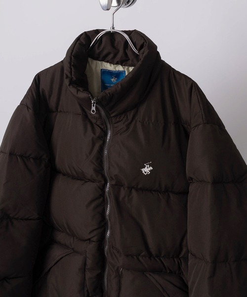 BEVERLY HILLS POLO CLUB（ビバリーヒルズポロクラブ）の「【71】【BEVERLY HILLS POLO CLUB/ビバリーヒルズポロクラブ】ブランドロゴ ワンポイント刺繍 パディングスタンドジャケット ファイバーダウンジャケット/撥水/防風（ダウンジャケット/コート・レディース・ブルー/ライトブラウン/ブラック/カーキ/ライトグレー/ダークブラウン系/ブラック系/ライトグレー系/グリーン系/ブルー系・M/L/XL）」の22枚目の写真