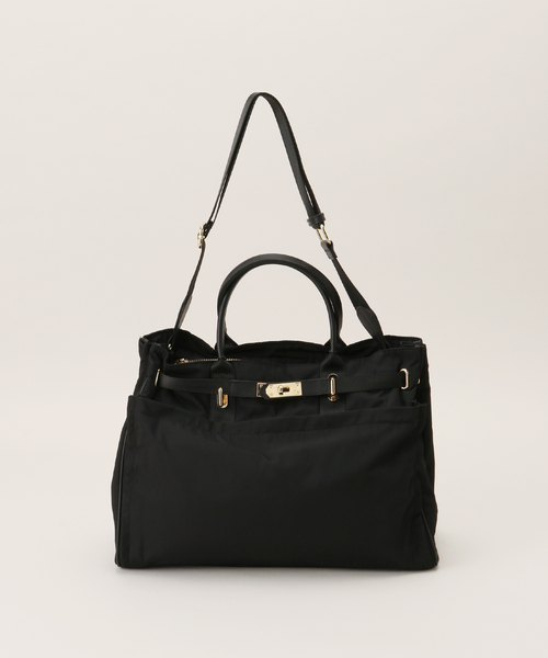 LE TALON(ルタロン)の「Story./ ストーリー NYLON BELT TOTE(トートバッグ・レディース・ブラック・FREE)」の1枚目の写真