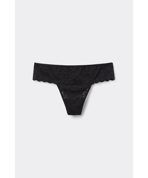 新品】Intimissimi ブラックレースブラジャーショーツセット 80C
